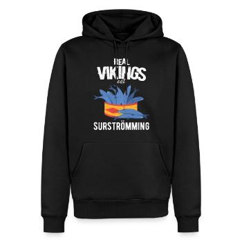 Surströmming Scandinavie Suède Viking - Sweat à capuche Premium bio Homme - noir - Devant - Nico (187cm)