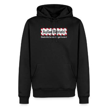 Außer Betrieb Geduldsfaden gerissen - Männer Premium Bio Hoodie - Schwarz - Vorne - Nico (187cm)