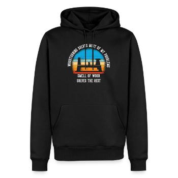 Drechsler Drechseln Drechselbank Drechsel - Männer Premium Bio Hoodie - Schwarz - Vorne - Nico (187cm)
