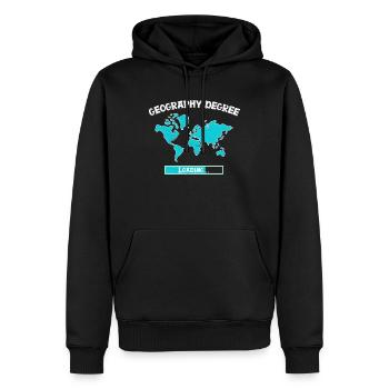Geografie Degree Loading Geografielehrer Lehrer - Männer Premium Bio Hoodie - Schwarz - Vorne - Nico (187cm)