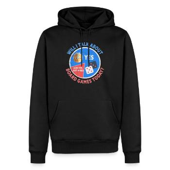 Brettspiel spielen Spieleabend Würfelspiel - Männer Premium Bio Hoodie - Schwarz - Vorne - Nico (187cm)