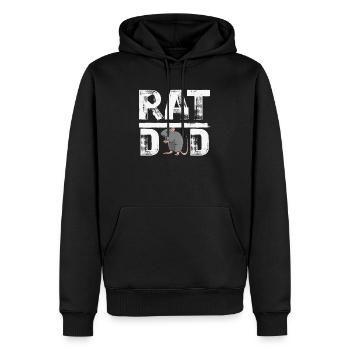 Ratte Hausratten Kanalratten Wanderratten Ratten - Männer Premium Bio Hoodie - Schwarz - Vorne - Nico (187cm)