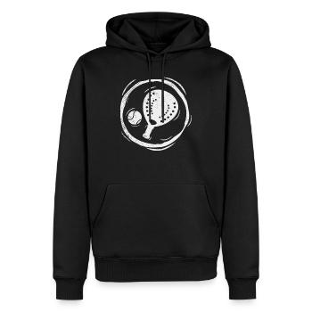 Padel Spieler Paddelschläger Sport Padel Vintage - Männer Premium Bio Hoodie - Schwarz - Vorne - Nico (187cm)