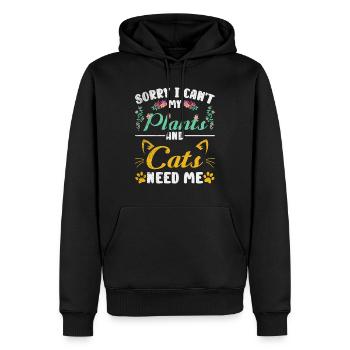 Jardinage Plantes botaniques Adorables - Sweat à capuche Premium bio Homme - noir - Devant - Nico (187cm)