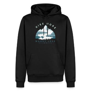 Randonnée Randonnée Randonneurs Escalade Alpinistes - Sweat à capuche Premium bio Homme - noir - Devant - Nico (187cm)