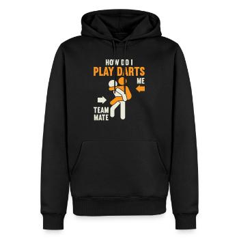 Dart Darts Pfeile Dartscheibe Dartspieler Pfeile - Männer Premium Bio Hoodie - Schwarz - Vorne - Nico (187cm)