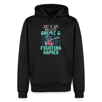 Gamer Video Games Anime Lover Gaming - Men’s Premium Organic Hoodie - black - Front - Nico (187cm)