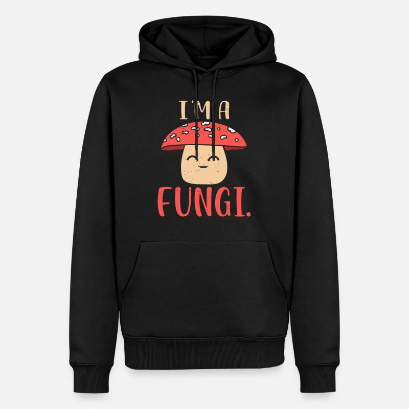 Champignons Champignons Champignons Biologiste Champignons - Sweat à capuche Premium bio Homme - noir
