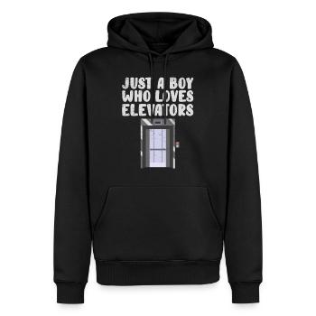 Elevator Technician Elevator Mechanic Elevator - Men’s Premium Organic Hoodie - black - Front - Nico (187cm)