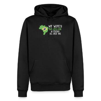 Ehefrau Brasilien Verheiratet Brasilianerin - Männer Premium Bio Hoodie - Schwarz - Vorne - Nico (187cm)