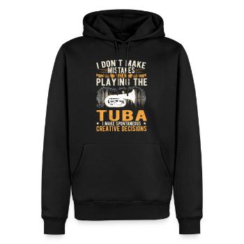 Tuba Creative Decisions Orchestre Joueur de tuba - Sweat à capuche Premium bio Homme - noir - Devant - Nico (187cm)