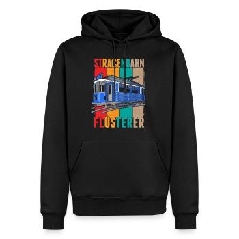 Straßenbahn Flüsterer Straßenbahnfahrer S-Bahn - Männer Premium Bio Hoodie - Schwarz - Vorne - Nico (187cm)
