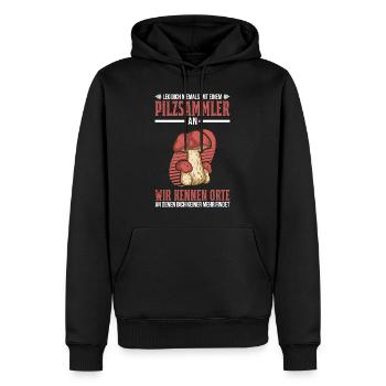 Pilzkorb Pilz Pilze Pilzsammler - Männer Premium Bio Hoodie - Schwarz - Vorne - Nico (187cm)