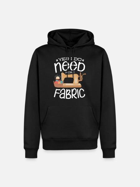 Construction de couture pour un ventilateur de couette à coudre - Sweat à capuche Premium bio Homme - noir