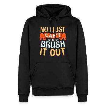 Toilettage pour chiens pour un toiletteur pour chiens - Sweat à capuche Premium bio Homme - noir - Devant - Nico (187cm)