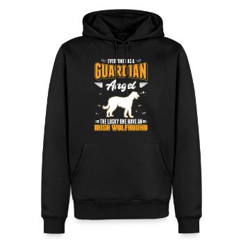 Irish Wolfhound Guardian Angel Irish Wolfhound - Sweat à capuche Premium bio Homme - noir - Devant - Nico (187cm)