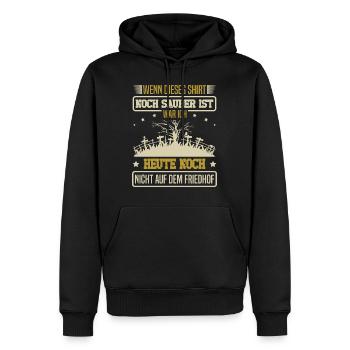 Leichenbestatter Bestattung Totengräber Bestatter - Männer Premium Bio Hoodie - Schwarz - Vorne - Nico (187cm)