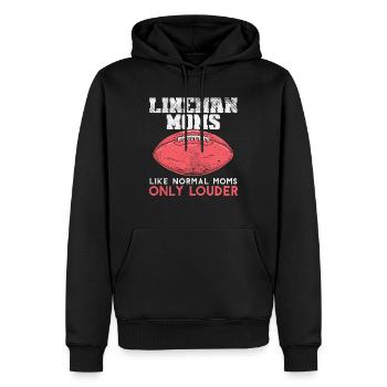 Les mamans de ligne aiment le football américain normal - Sweat à capuche Premium bio Homme - noir - Devant - Nico (187cm)