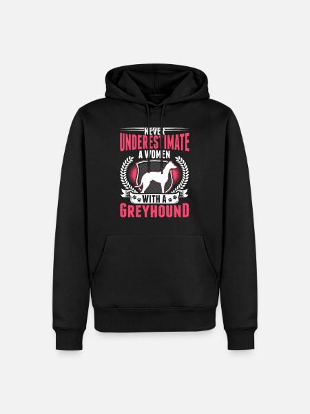 Greyhound Mrs British Greyhound - Men’s Premium Organic Hoodie - black