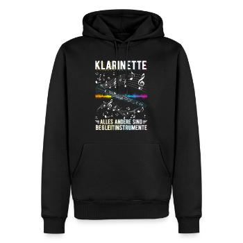 Klarinette Alles andere sind Begleitinstrumente - Männer Premium Bio Hoodie - Schwarz - Vorne - Nico (187cm)