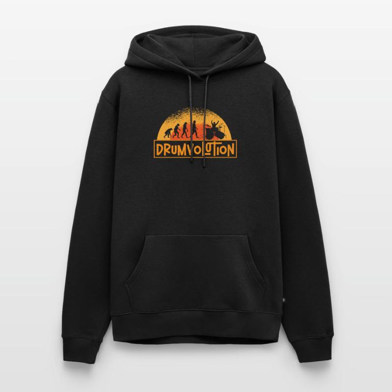 Drumvolution Drums Drumming Percussion Drummer Men’s Premium Organic Hoodie