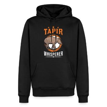 Tapir Whisperer Tapir Flüsterer - Männer Premium Bio Hoodie - Schwarz - Vorne - Nico (187cm)