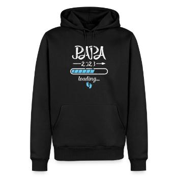 Papa 2023 Loading Schwangerschaft Vater Geburt - Männer Premium Bio Hoodie - Schwarz - Vorne - Nico (187cm)