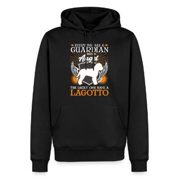 Lagotto Romagnolo Ange Gardien Truffe Recherche Chien - Sweat à capuche Premium bio Homme - noir - Devant - Nico (187cm)