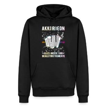 Akkordeon Alles andere sind Begleitinstrumente - Männer Premium Bio Hoodie - Schwarz - Vorne - Nico (187cm)
