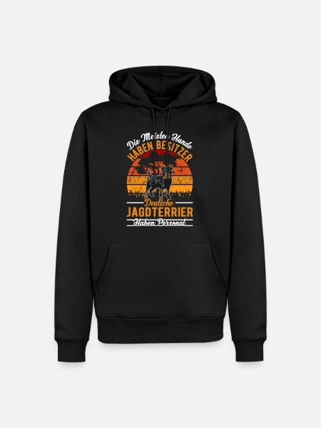 Deutscher Jagdterrier Personal - Männer Premium Bio Hoodie - Schwarz