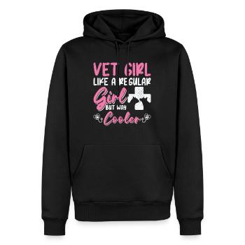 Vet Girl Like A Regular Tierarzthelferin Tierarzt - Männer Premium Bio Hoodie - Schwarz - Vorne - Nico (187cm)
