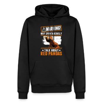 Peut parler spontanément des pandas roux - Sweat à capuche Premium bio Homme - noir - Devant - Nico (187cm)