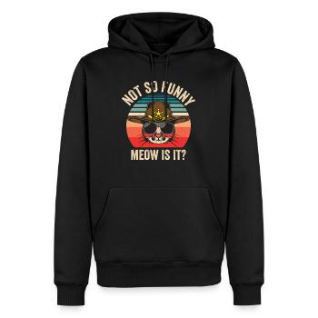 Cat Police Propriétaire de chat Shérif - Sweat à capuche Premium bio Homme - noir - Devant - Nico (187cm)