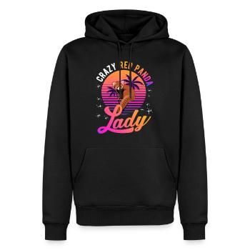 Crazy Red Panda lady Roter Panda - Männer Premium Bio Hoodie - Schwarz - Vorne - Nico (187cm)