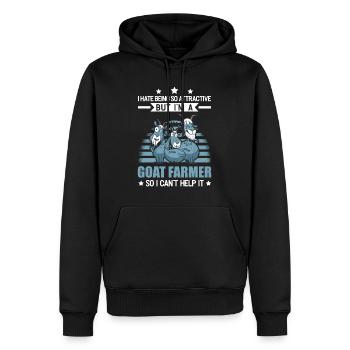 Ziegenhirte Attraktiv Ziegen Ziegenzüchter Ziege - Männer Premium Bio Hoodie - Schwarz - Vorne - Nico (187cm)