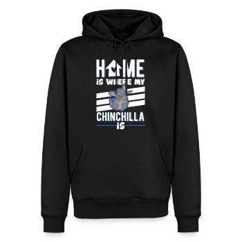 Home is where my Chinchilla is - Männer Premium Bio Hoodie - Schwarz - Vorne - Nico (187cm)