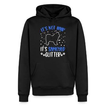 It's not Hair It's Samoyed Glitter Samojede - Men’s Premium Organic Hoodie - black - Front - Nico (187cm)