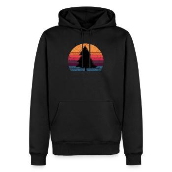 Happy Tree Outdoor Mountain Hiking Bigfoot - Männer Premium Bio Hoodie - Schwarz - Vorne - Nico (187cm)