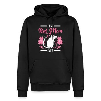 Ratten Mama Rattenbesitzerin Ratten Mädchen - Männer Premium Bio Hoodie - Schwarz - Vorne - Nico (187cm)