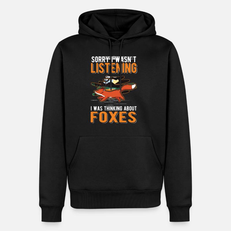 Cadeau Fuchs - Sweat à capuche Premium bio Homme - noir