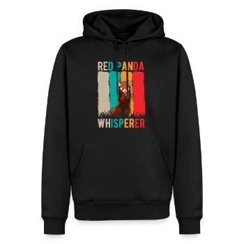 Roter Panda Flüsterer Red Panda Whisperer - Männer Premium Bio Hoodie - Schwarz - Vorne - Nico (187cm)