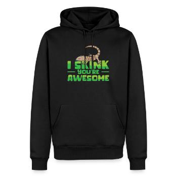 Herpetologie Skink Eidechse Wildtiere Reptilien - Männer Premium Bio Hoodie - Schwarz - Vorne - Nico (187cm)