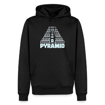 Lebensmittelpyramide Kaffee Wein Trinken - Männer Premium Bio Hoodie - Schwarz - Vorne - Nico (187cm)
