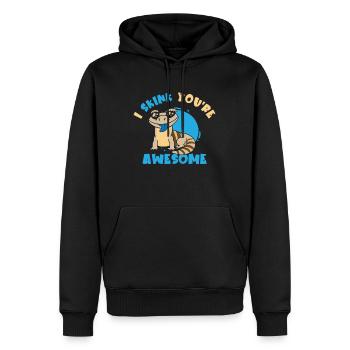 Herpetologie Skink Eidechse Wildtiere Reptilien - Männer Premium Bio Hoodie - Schwarz - Vorne - Nico (187cm)