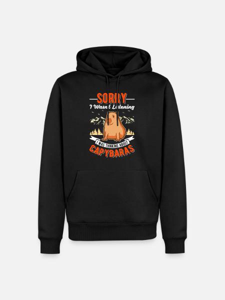 Capybara Cadeau Capybara Capibara - Sweat à capuche Premium bio Homme - noir