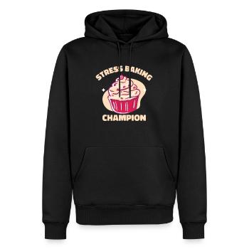 Maître Confiseur Champion de la boulangerie Pâtisseries - Sweat à capuche Premium bio Homme - noir - Devant - Nico (187cm)