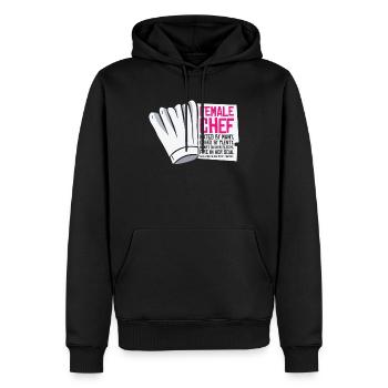 Weiblicher Chefkoch Kochen Mahlzeiten - Männer Premium Bio Hoodie - Schwarz - Vorne - Nico (187cm)