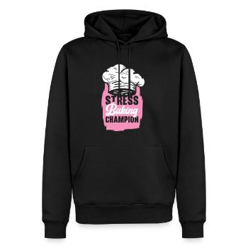 Maître Confiseur Champion de la boulangerie Pâtisseries - Sweat à capuche Premium bio Homme - noir - Devant - Nico (187cm)