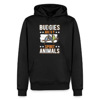 Les perruches sont mes animaux spirituels Wellensittich - Sweat à capuche Premium bio Homme - noir - Devant - Nico (187cm)