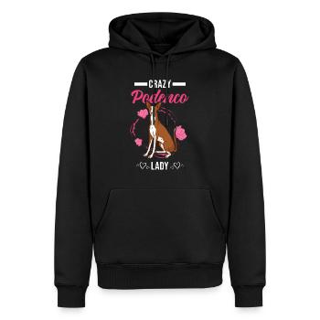 Crazy Podenco dame lévrier espagnol - Sweat à capuche Premium bio Homme - noir - Devant - Nico (187cm)